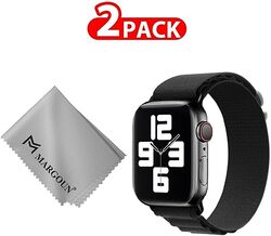 MARGOUN For Apple Watch Band 49mm 45mm 44mm 42mm Alpine Nylon Woven Sport Strap With Microfiber Cleaning Cloth Compatible For iWatch Series 8/7/SE/6/5/4/3/2/1 - B11